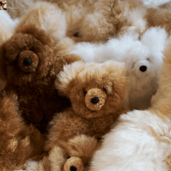 OURSONS DÉCO -FOURRURE -BROWN-CAMEL- WHITE- NUDE-ALPAGA-ALPACA-INATA